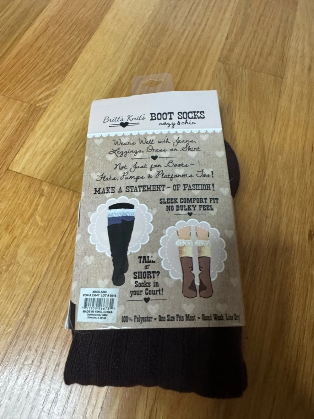 Britt’s Knits NEW Brown Button Detail Boot Socks - One Size Fits Most